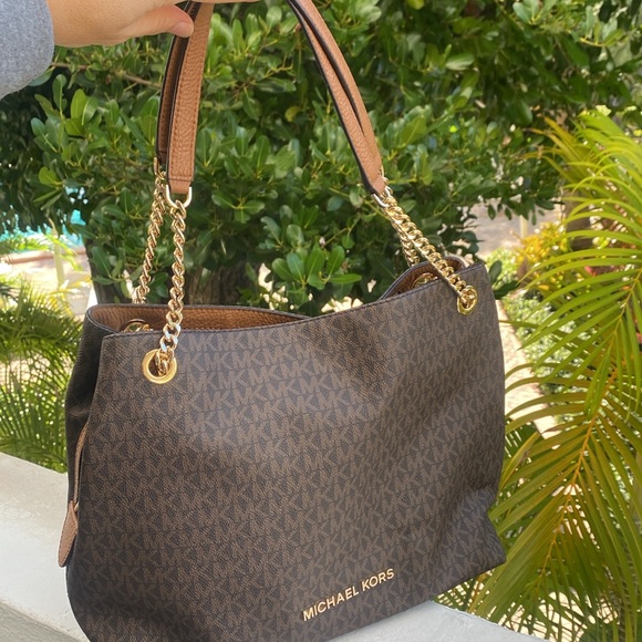 MICHAEL KORS SIGNATURE LOGO BROWN BAG - Picture 4 of 13